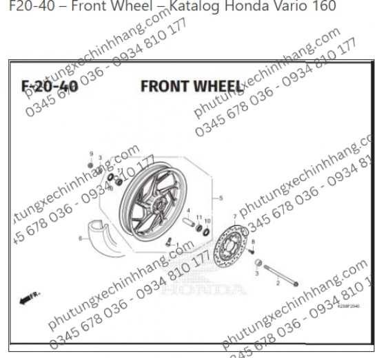 Thắng Đĩa Vario 160 Trước | Sau 