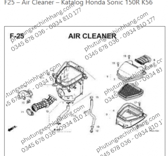 Ron Cao Su Nắp Lọc Gió Sonic 150R | Winner | Supra GTR 2020 | Winner X