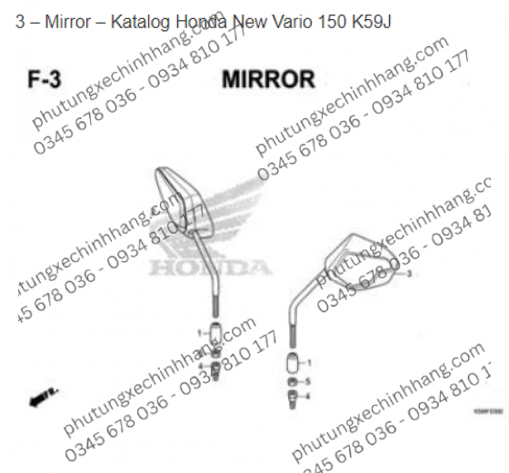 Kính Giọt Lệ Gọng Đen Satria - Vario 160 - Vario 2019