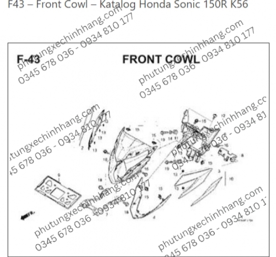 Gọng Sắt Gắn Pát biển Số Trước Sonic 150R