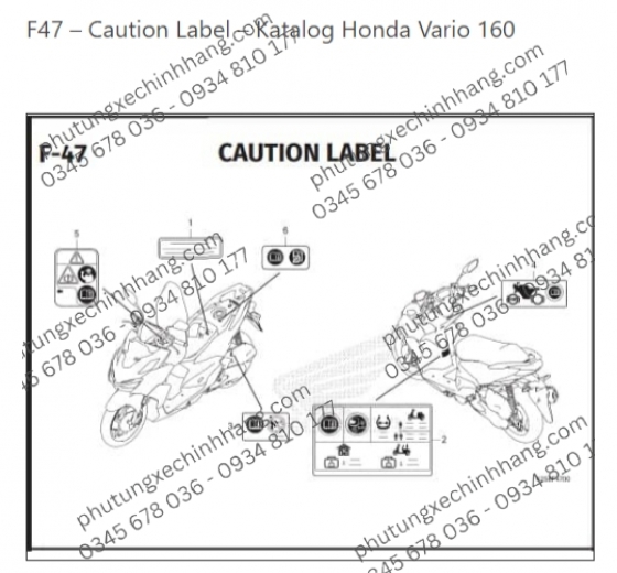 Tem Thông Số CBS Vario 160