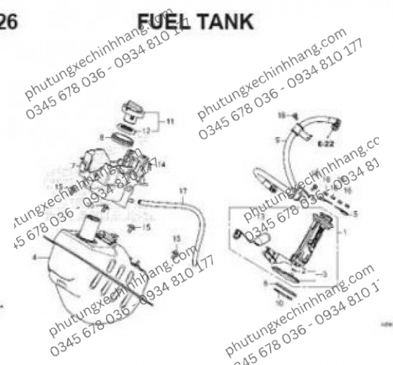 Nắp Bình Xăng Honda
