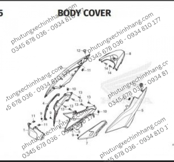 Pát Kẹp Nhựa Vario160 - Dùng Cho Nhiều Dòng Xe