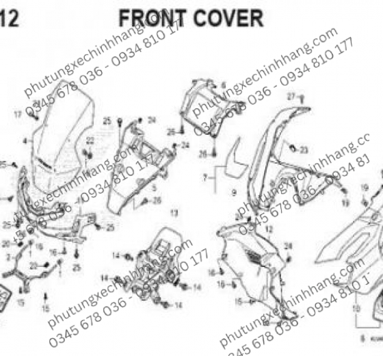 Pát Kẹp Nhựa Vario160 - Dùng Cho Nhiều Dòng Xe