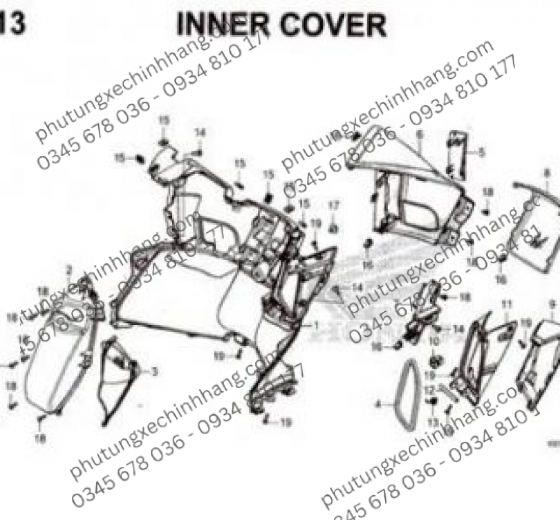 Pát Kẹp Nhựa Vario160 - Dùng Cho Nhiều Dòng Xe