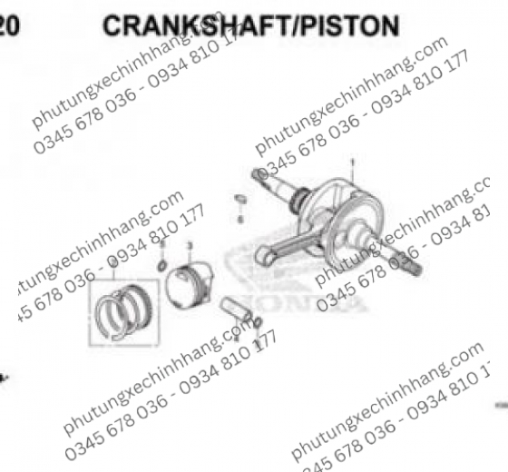 Bộ Xec Măng Bạc Piston STD Vario 2019 | Click 150 2018