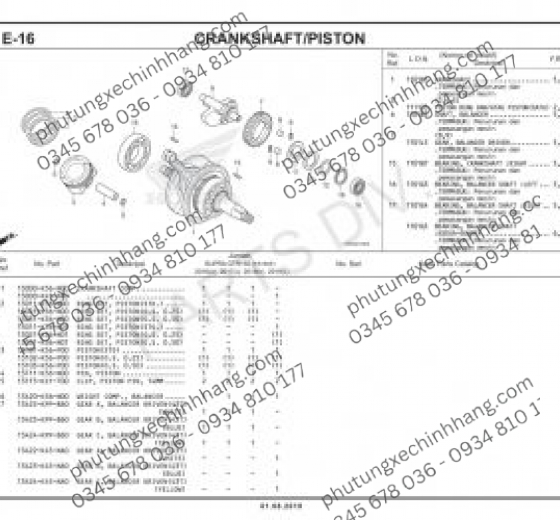 PISTON Cos 1 Vario 160