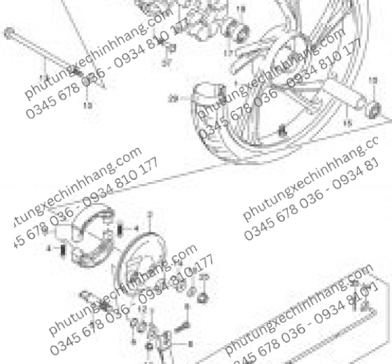 Tán Siết Cốt Bánh Vario 160