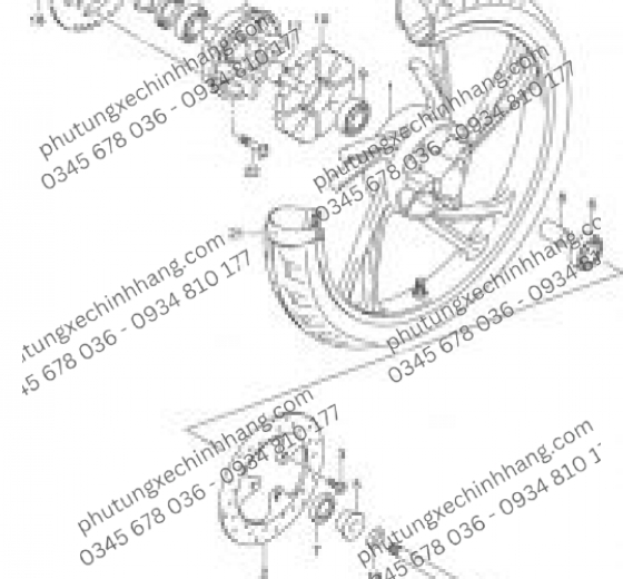 Tán Siết Cốt Bánh Vario 160