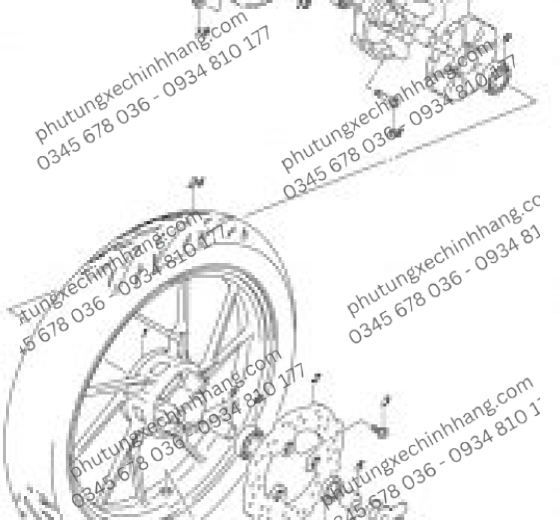 Tán Siết Cốt Bánh Vario 160