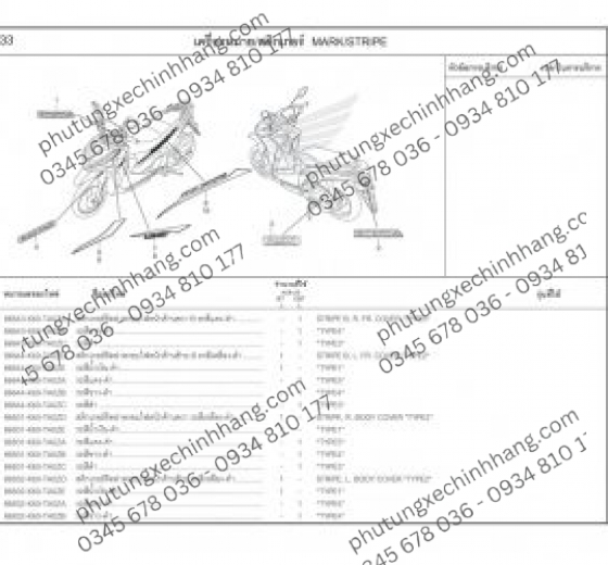 Tem Chữ Nổi Vario 150 Đỏ